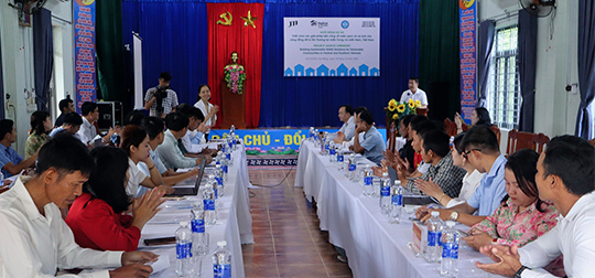 Habitat Vietnam national director at launch of new WASH proj